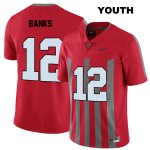 Youth NCAA Ohio State Buckeyes Sevyn Banks #12 College Stitched Elite Authentic Nike Red Football Jersey PK20P28XG